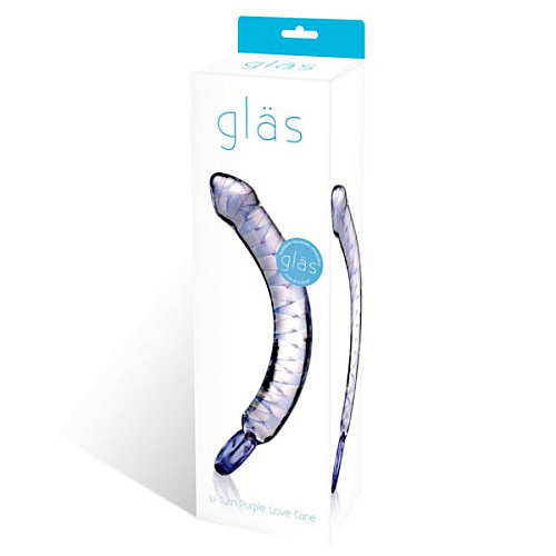 Стеклянный выгнутый стимулятор Glas U-Turn Love Cane GLAS-30