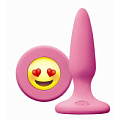 Розовая силиконовая пробка NS Novelties Emoji Face ILY NSN-0511-14 (8,6 см)
