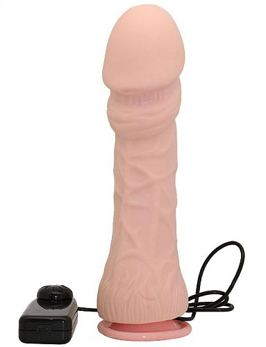 Вибратор-гигант на присоске из реалистичного материала телесного цвета Eroticon 30068 (26,5 см)