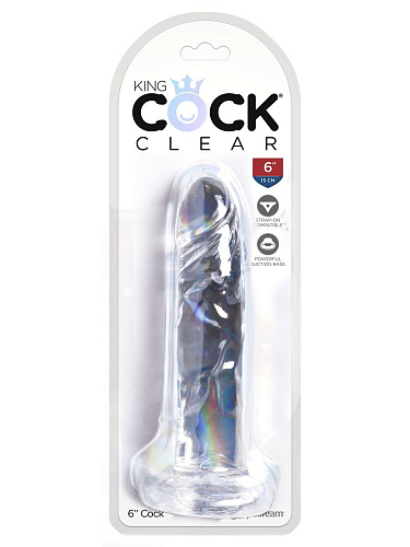 Прозрачный фаллоимитатор Pipedream King Cock Clear 6 Cock PD5753-20 (18,4 см)