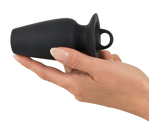 Пробка-туннель с заглушкой в чёрном цвете Orion Lust Tunnel Plug with Stopper 0532118