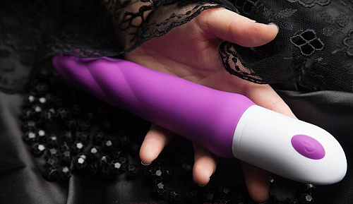 Фиолетовый гибкий рельефный вибратор RestArt Sparta RA-303 (23 см)