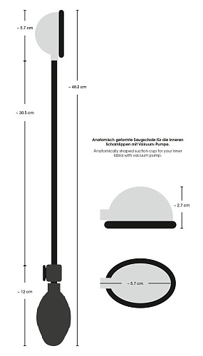 Женская помпа чёрного цвета для клитора и половых губ Orion Pussy Sucker 05208450000