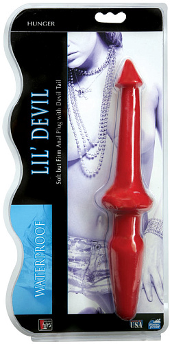 Красный двусторонний фаллос Dream Toys Lil Devil 20112 (24 см)