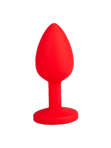 Красная анальная втулка с малиновым кристаллом Сумерки богов 517-02 crimson-DD (7,3 см)