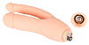 Анально-вагинальный вибромассажёр телеснего цвета Orion Double Pleasure Vibe 0592986 (21 см)