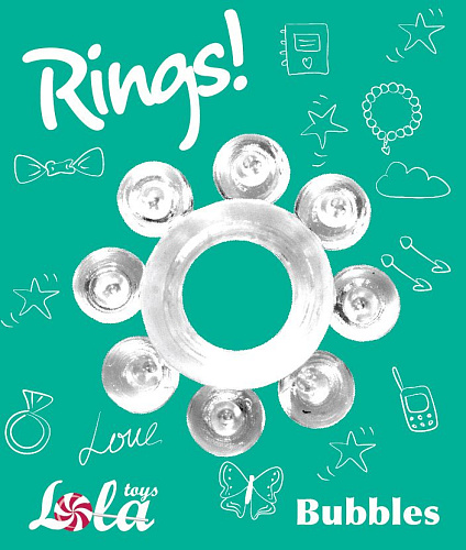 Прозрачное эрекционное кольцо Lola toys Rings Bubbles 0112-30Lola