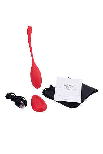Красное виброяйцо Levett Alina 19009