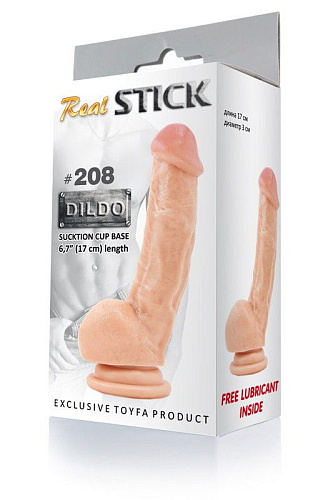 Реалистик телесного цвета на присоске ToyFa RealStick #208 962008 (17 см)