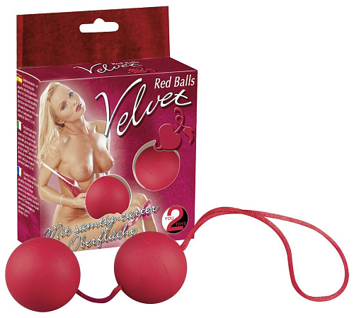 Красные вагинальные шарики Orion Velvet Red Balls 05237390000