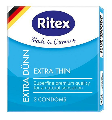 Ультратонкие презервативы RITEX EXTRA DUNN №3 (3 шт)