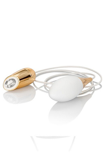 Бело-золотистный вибромассажёр Jopen Vibrating Mini Massager JO-8100-05-3 (10,75 см)