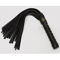 Чёрная кожаная плеть Fifty Shades of Grey Bound to You Faux Leather Small Flogger FS-80138 (29,2 см)