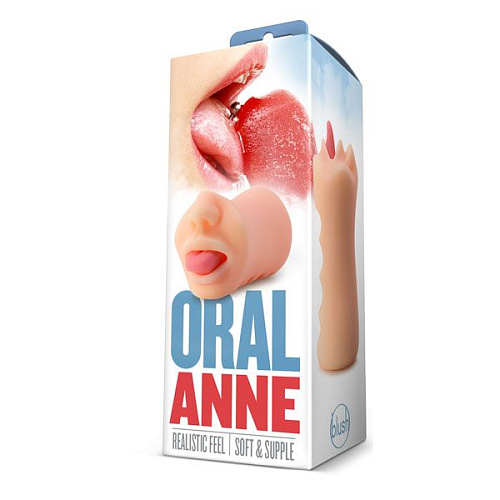 Телесный мастурбатор-ротик с язычком Blush Novelties Oral Anne BL-09423