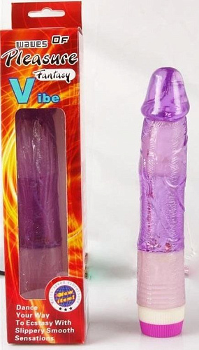 Фиолетовый вибратор с ярко очерченной головкой Baile BW-001061-0603 (20,5 см)