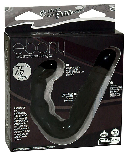 Чёрный стимулятор простаты NMC Ebony Prostate Massager 111518