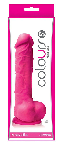 Розовый фаллоимитатор NS Novelties Colours Pleasures 5 Dildo NSN-0405-14 (17,8 см)
