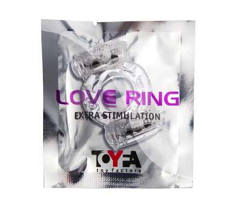 Прозрачное виброкольцо с двумя вибропульками ToyFa 818033-1