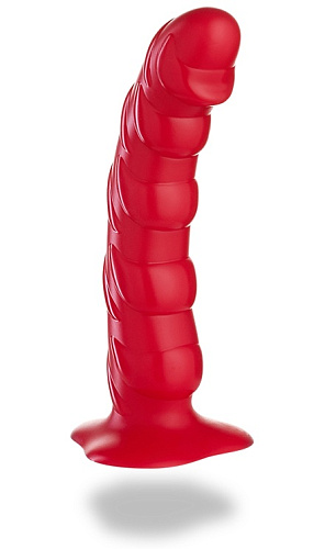 Красный рельефный фаллоимитатор Fun Factory Tiger 24103 (22 см)