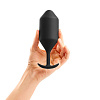 Чёрная пробка для ношения b-Vibe Snug Plug 5 BV-013-BLK (14 см)
