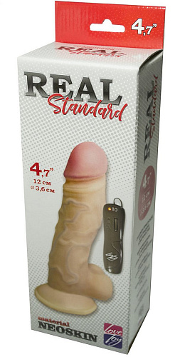 Телесный вибратор из неоскин LOVETOY (А-Полимер) REAL Standard 024713 (12 см)