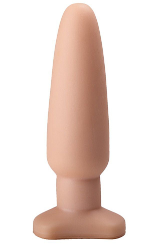 Телесный анальный плаг среднего размера LOVETOY (А-Полимер) 446800 (18 см)
