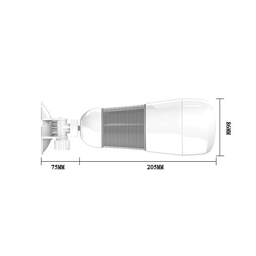Мега-мастурбатор вагина белого цвета с вибропулей Baile Hedy BM-00900T49