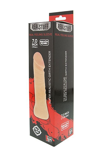 Телесный фаллоимитатор Dream Toys REALSTUFF GIRTH EXTENDER SLEEVE 21049 (17,8 см)