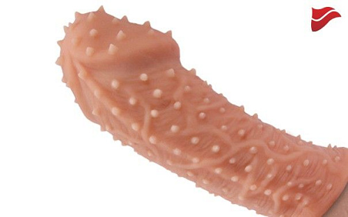 Насадка фаллической формы с колючками KOKOS NES.003-M (14,7 см)