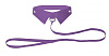 Фиолетовый кожаный воротник с поводком Shots Media BV Purple OUCH! OU144PUR