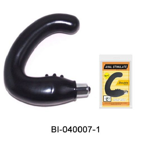 Чёрный стимулятор простаты с вибрацией Baile BI-040007-1-0801