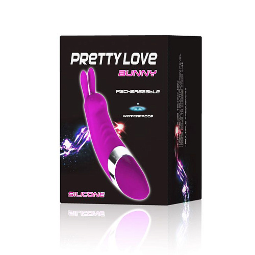 Вибромассажёр лилового цвета в форме зайчика для клиторальной стимуляции Baile Bunny BI-014108-1