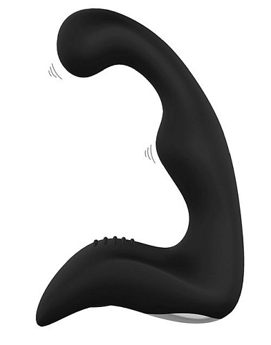 Чёрный перезаряжаемый массажёр простаты Dream Toys BOOTY PLEASER21367