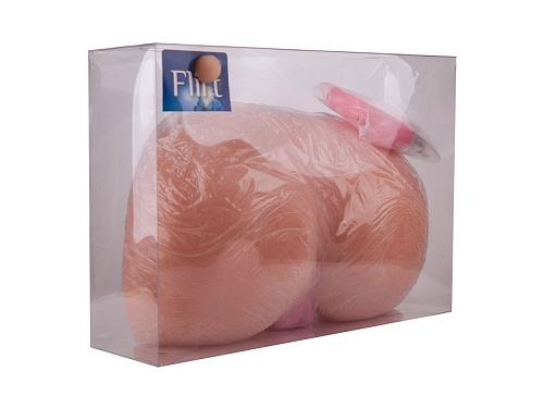 Телесные вагина из кибер-кожи с выносным пультом управления вибрацией LOVETOY (А-Полимер) 660021