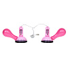 Розовые присоски-вибромассажеры для сосков Baile BI-035012-0101