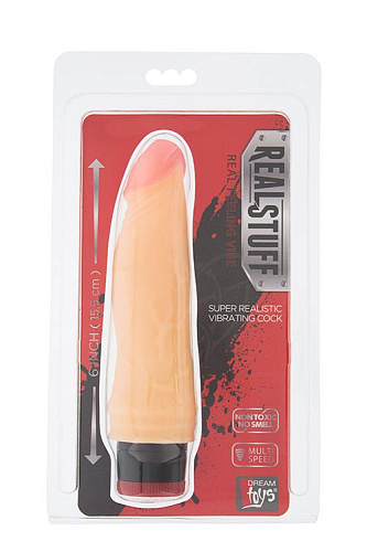 Вибратор-реалистик телесного цвета Dream Toys REALSTUFF MULTISPEED VIBRATOR 6INCH 20635 (15,5 см)