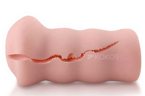 Мастурбатор-вагина телесного цвета без вибрации KOKOS Virgin  M03-001-01