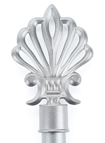 Чёрная плеть из кожи с серебристой ручкой БДСМ арсенал Gray 54044ars (64 см)