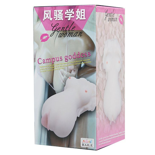 Мастурбатор-вагина телесного цвета в виде фигурки женщины Baile BM-009185