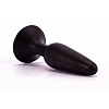 Чёрная анальная пробка с ограничительным основанием Lovetoy LURE ME Silicone Anal Plug BK18black (12,1 см)