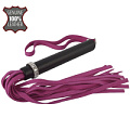 Розово-чёрная многохвостая плеть Sitabella «Гламур» 4215-4в (41 см)