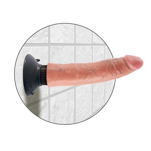 Вибромассажёр телесного цвета Pipedream 7 Vibrating Cock PD5402-21 (20 см)