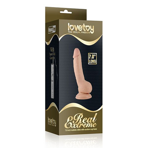 Телесный фаллоимитатор на присоске Lovetoy Flesh 350047 (17,8 см)