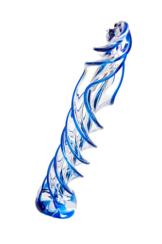 Прозрачный фаллос из стекла со спиралью Sexus 912002