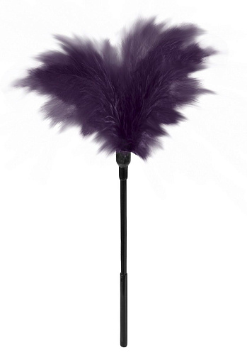 Пластиковая метелочка с фиолетовыми пёрышками Blush Novelties Small Feather Tickler 520023 (32 см)