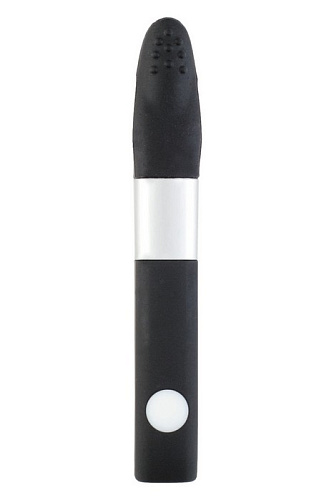 Чёрный клиторальный вибратор с 8Gb USB памяти и 7 режимами вибрации Qvibry QM1