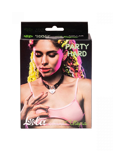 Чёрный ошейник с замком и ключиком Lola toys Utopia 1091-01lola
