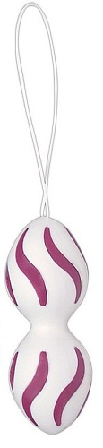 Белые с сиреневым вагинальные шарики Orion Javida Gym Balls Duo 0500950