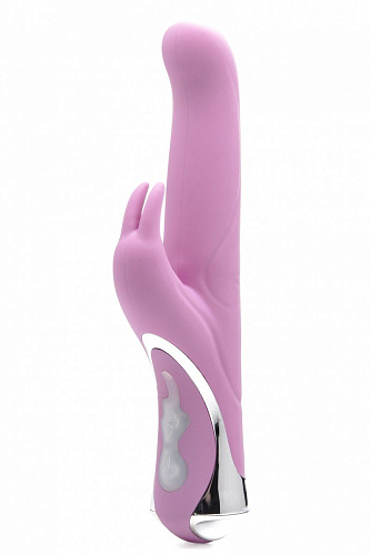 Розовый перезаряжаемый вибратор Shots Media BV Rechargeable Rabbit Pink SHT233PNK (23,5 см)