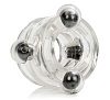 Двойное, позрачное  эрекционное кольцо с магнитами California Exotic Novelties Magnetic Power Ring SE-1481-00-2
